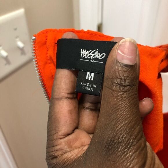 Mossimo sleeveless midi orange crocheted floral dress, size medium - Picture 10 of 12